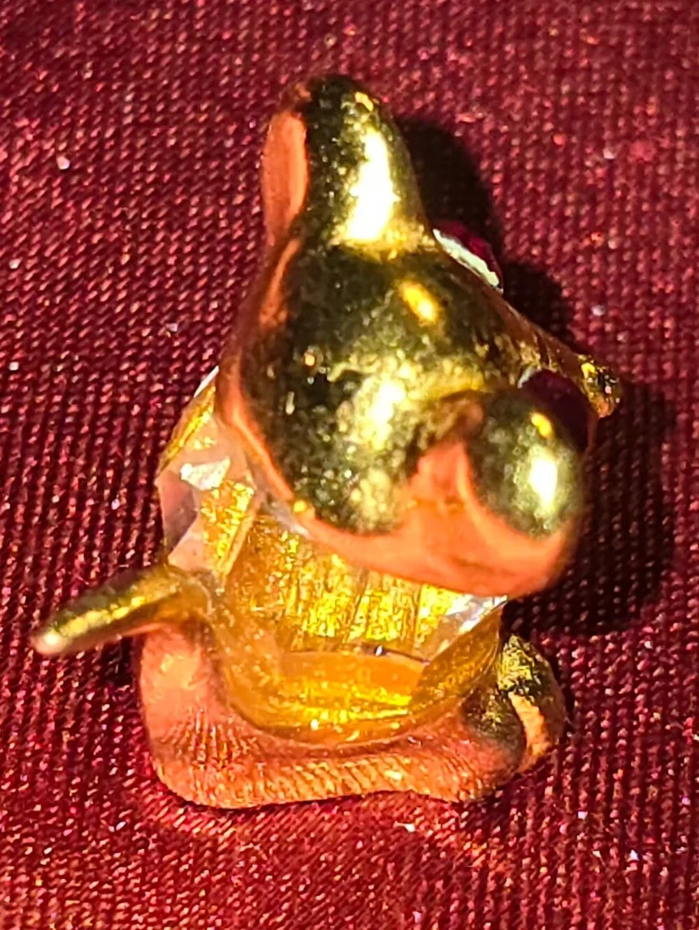 Swarovski Crystal & Gold Miniature Mouse